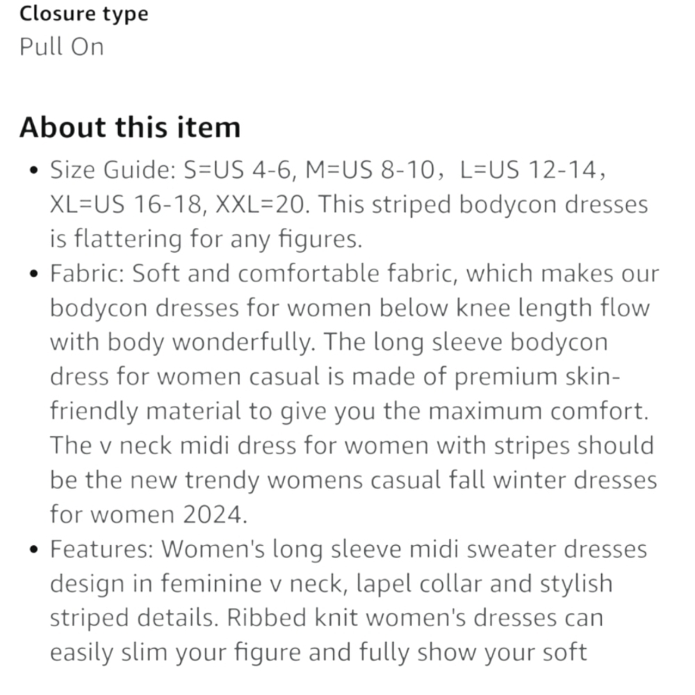 Zwurew - Large Striped Bodycon W/ Lapel V Neck - Picture 5 of 9